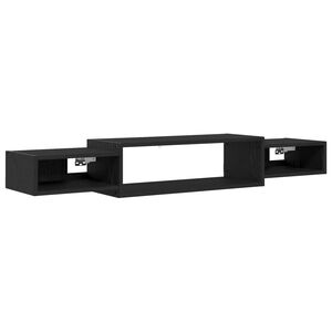 vidaXL Wandmontierter TV-Schrank Wandhalterung Schwarze Eiche
