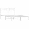 vidaXL Bettgestell mit Kopfteil Metall Wei&szlig; 120x200 cm