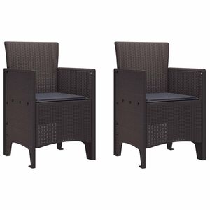 vidaXL Gartenstuhl 2 stk. Braun Polypropylen