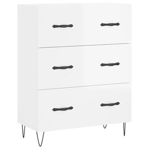 vidaXL Sideboard Hochglanz-Wei&szlig; 69,5x34x90 cm Holzwerkstoff