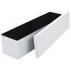 vidaXL Faltbare Sitzbank Kunstleder 150&times;38&times;38 cm Wei&szlig;