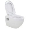 vidaXL Wand-WC Keramik Wei&szlig;