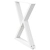 vidaXL Esstisch Beine 2 St&uuml;ck Wei&szlig; 70x(72-73,3) cm Stahl