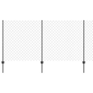 vidaXL Maschendrahtzaun mit Pfosten 10 x 1,2 m PVC-beschichteter Stahl