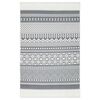 vidaXL Teppich Grau und Wei&szlig; 160x230 cm Baumwolle
