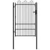 vidaXL Zauntor DRONTEN 100 x 150 cm Stahl Schwarz Abschlie&szlig;bar