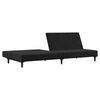 vidaXL Schlafsofa 2-Sitzer Schwarz Samt