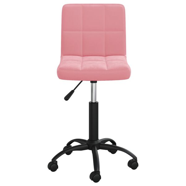vidaXL Esszimmerstuhl Drehbar Rosa Samt