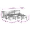 vidaXL 5-tlg. Garten-Lounge-Set Wei&szlig; Massivholz Kiefer