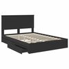 vidaXL Aufbewahrungsbett Schwarz 140 x 190 cm Holzwerkstoff