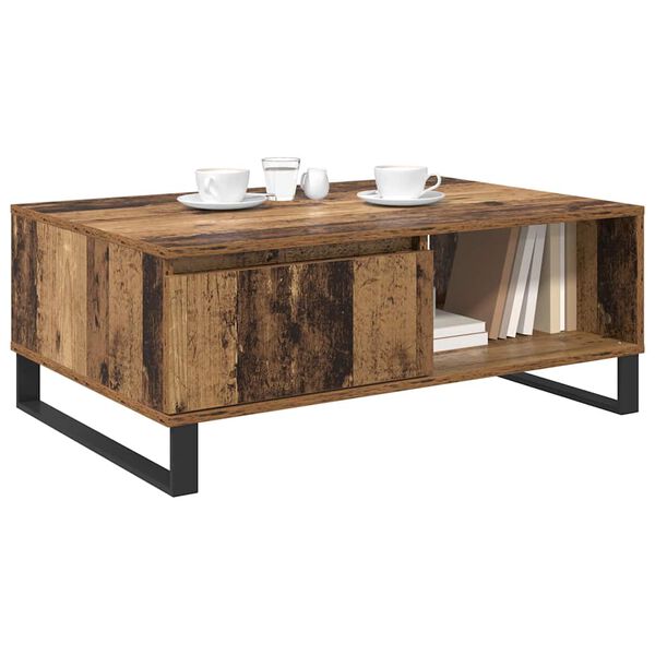 vidaXL Couchtisch Altholz 90 x 60 x 35 cm Holzwerkstoff