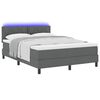 vidaXL Boxspringbett mit Matratze Dunkelgrau 160 x 200 cm Stoff