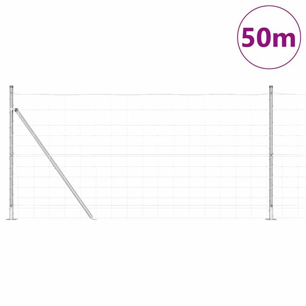 vidaXL Zaunpfosten Galvanisiert 50 x 1,2 m Stahl