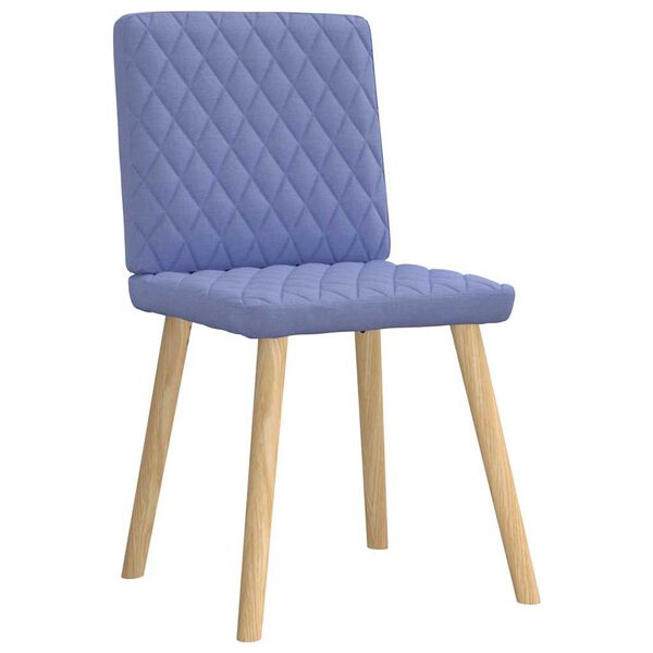 vidaXL Esszimmerst&uuml;hle 4 Stk. Jeansblau Stoff