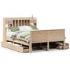 vidaXL Massivholzbett mit Regal ohne Matratze 140x190 cm Kiefernholz