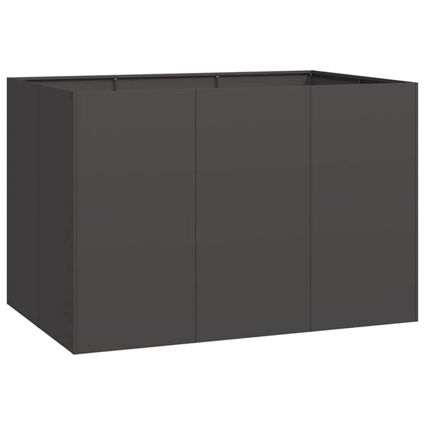 vidaXL Pflanzkübel Schwarz 120x80x80 cm Stahl