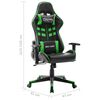 vidaXL Gaming-Stuhl Schwarz und Gr&uuml;n Kunstleder