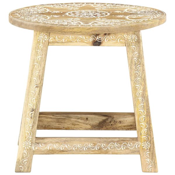vidaXL Hocker Handbemalt 38&times;38&times;35 cm Mango Massivholz