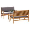 vidaXL Gartensofa-set 3 pcs Braun 120 x 65,5 x 79 cm Massivholz Akazie