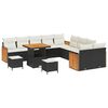 vidaXL Gartensofa-set 17 Stk. 10-Sitzanzahl Schwarz und Creme
