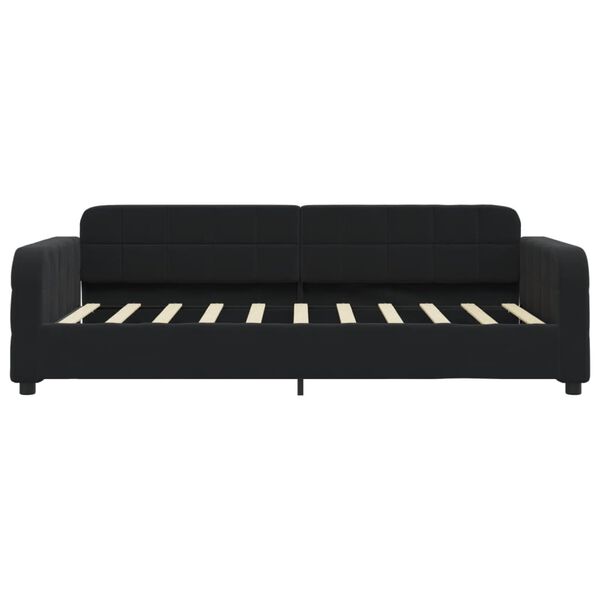 vidaXL Tagesbett Schwarz 90x190 cm Samt