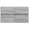 vidaXL TV-Wandschrank mit LED-Beleuchtung Grau Sonoma 80x31x45 cm