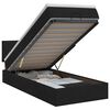 vidaXL Ottoman Bett mit Matratze Schwarz 80 x 200 cm Stoff