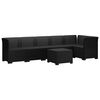 vidaXL 6-Sitzer Garten Sofa Rattan Look PP Anthrazit