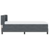 vidaXL Boxspringbett mit Matratze Dunkelgrau 200 x 100 cm Polyester