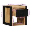 vidaXL Nachttische 2 Stk. 40x35x40 cm Raues Mango-Massivholz