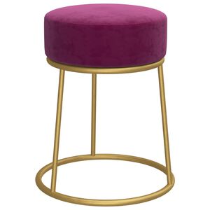 vidaXL Runder Hocker Violett Samt