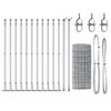 vidaXL Zaun mit Pfosten Silber 0,6 x 25 m Stahl