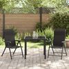 vidaXL Garten Essgruppe 3 pcs Schwarzer Kaffee Poly Rattan