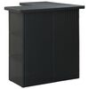 vidaXL 8-tlg. Gartenbar-Set mit Kissen Poly Rattan Schwarz