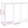 vidaXL Sideboard Wei&szlig; 90,5x30x70 cm Holzwerkstoff