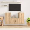 vidaXL 3-tlg. TV-Schrank-Set Sonoma-Eiche Holzwerkstoff