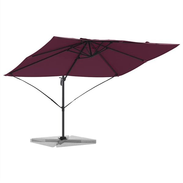 vidaXL Sonnenschirm Bordeauxrot 351 x 250 x 260 cm