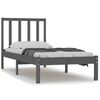 vidaXL Massivholzbett Grau Kiefer 90x200 cm