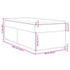 vidaXL Boxspringbett mit Matratze Dunkelbraun 90x190 cm Stoff