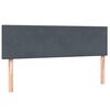 vidaXL Boxspringbett mit Matratze & LED Dunkelgrau 140x220 cm Samt