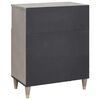 vidaXL Sideboard Grau und Gold 60 x 33 x 75 cm Massivholz Mango