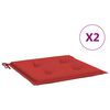 vidaXL Gartenstuhl-Kissen 2 Stk. Rot 40x40x3 cm Oxford-Gewebe