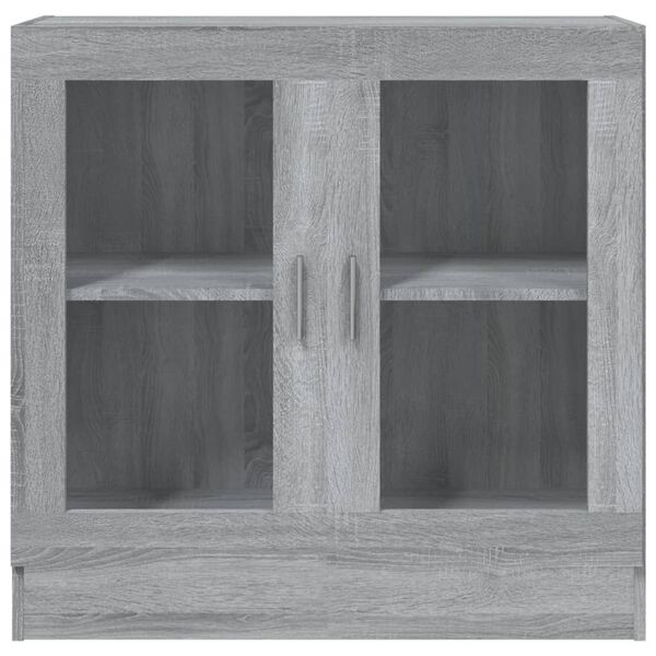 vidaXL Vitrinenschrank Grau Sonoma 82,5x30,5x80 cm Holzwerkstoff