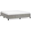 vidaXL Bettgestell ohne Matratze Hellgrau 160x200 cm Samt