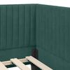 vidaXL Eckbettgestell mit Kopfteil Dunkelgr&uuml;n 100 cm x 200 cm Samt