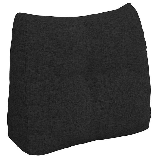 vidaXL R&uuml;cken Kissen Schwarz 60 x 24 x 50 cm Stoff