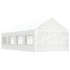 vidaXL Pavillon mit Dach Wei&szlig; 8,92x4,08x3,22 m Polyethylen