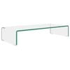 vidaXL TV-Tisch/Bildschirmerh&ouml;hung Glas Transparent 70x30x13 cm