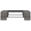 vidaXL 3-tlg. Garten-Lounge-Set Poly Rattan Grau