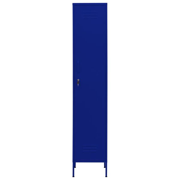 vidaXL Schließfachschrank Marineblau 35x46x180 cm Stahl